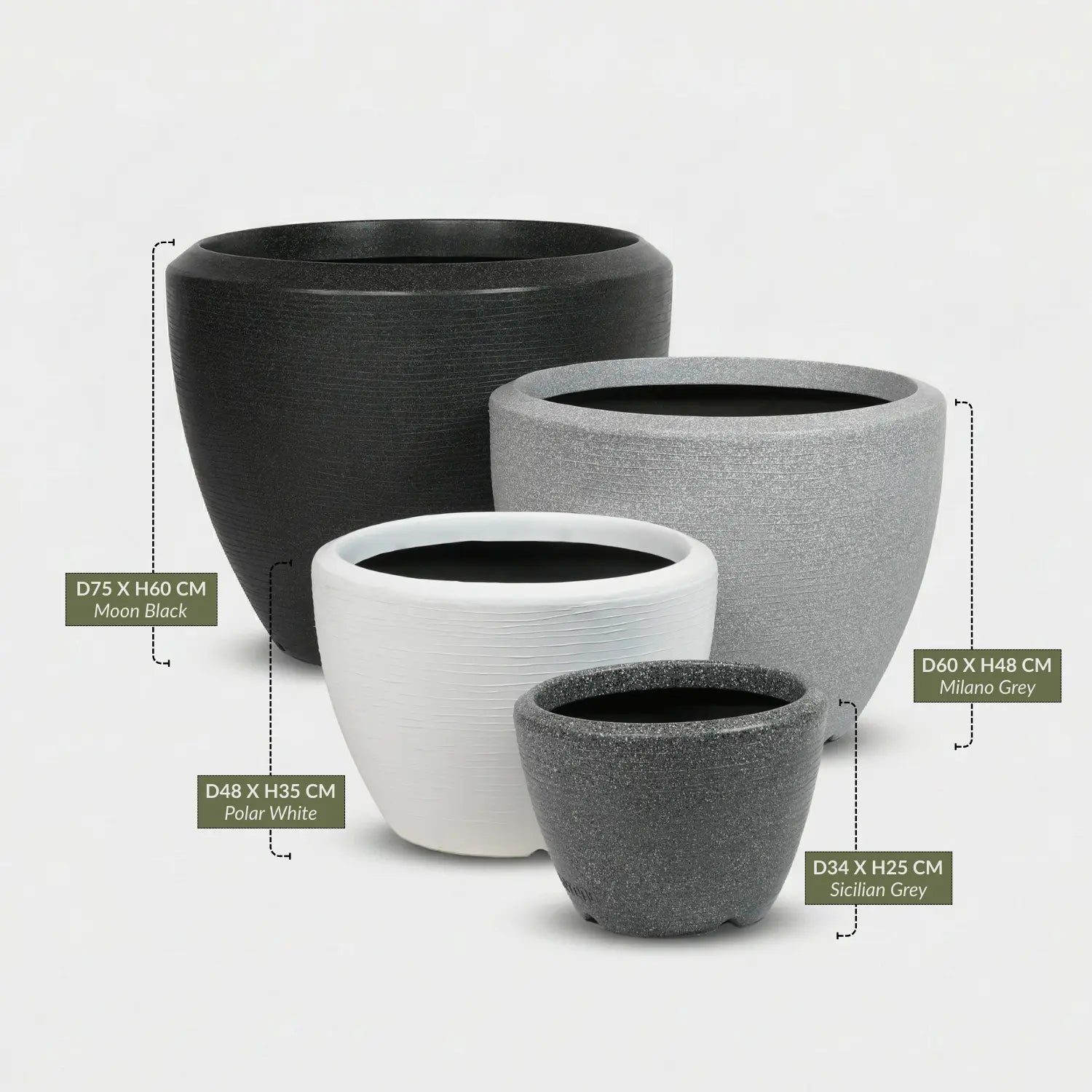 cluster | D60 X H48 CM | D75 X H60 CM