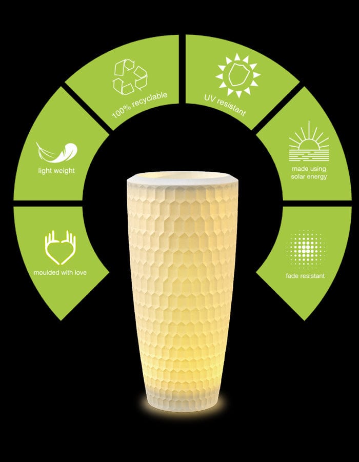 serenodelhi planters Chiara Large LED Planter