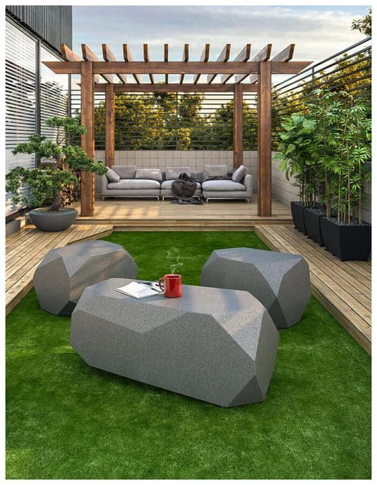 Sereno Stool L100 X W50 X H40CM / Lava Black Piero Seater