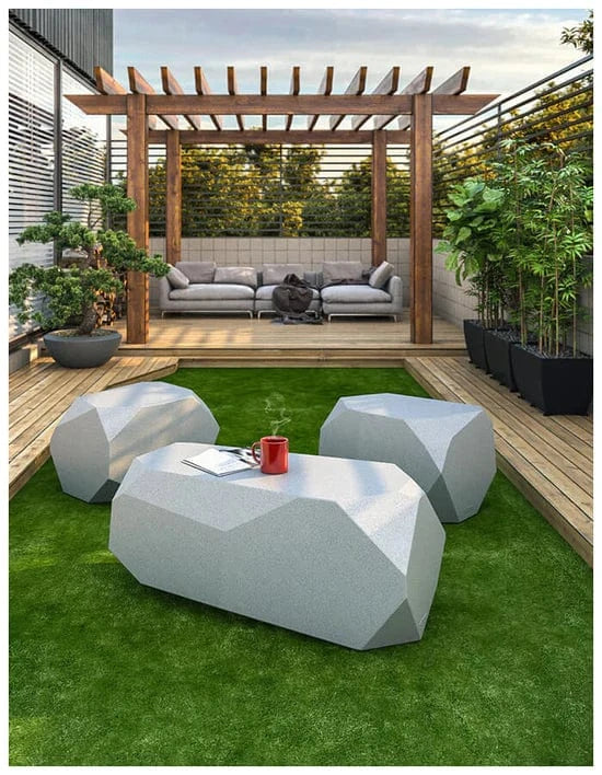 Sereno Stool L100 X W50 X H40CM / Milano Grey Piero Seater