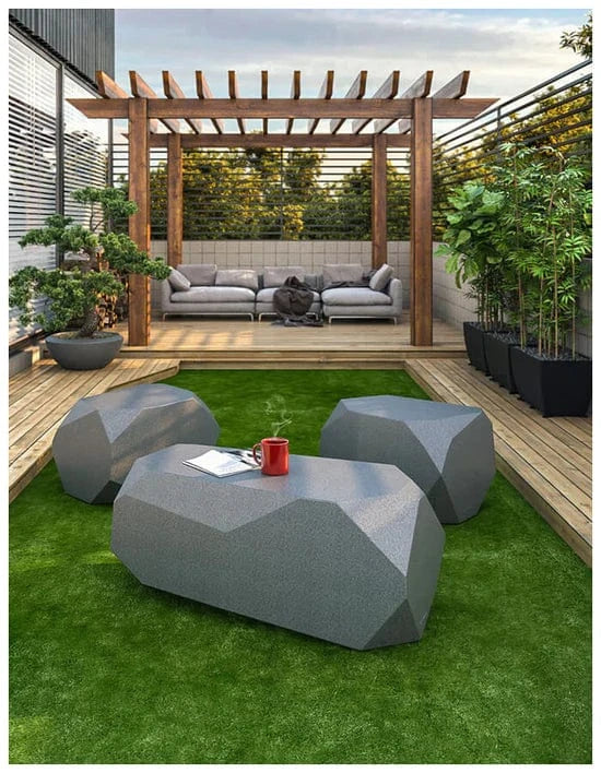 Sereno Stool L100 X W50 X H40CM / Sicilian Grey Piero Seater