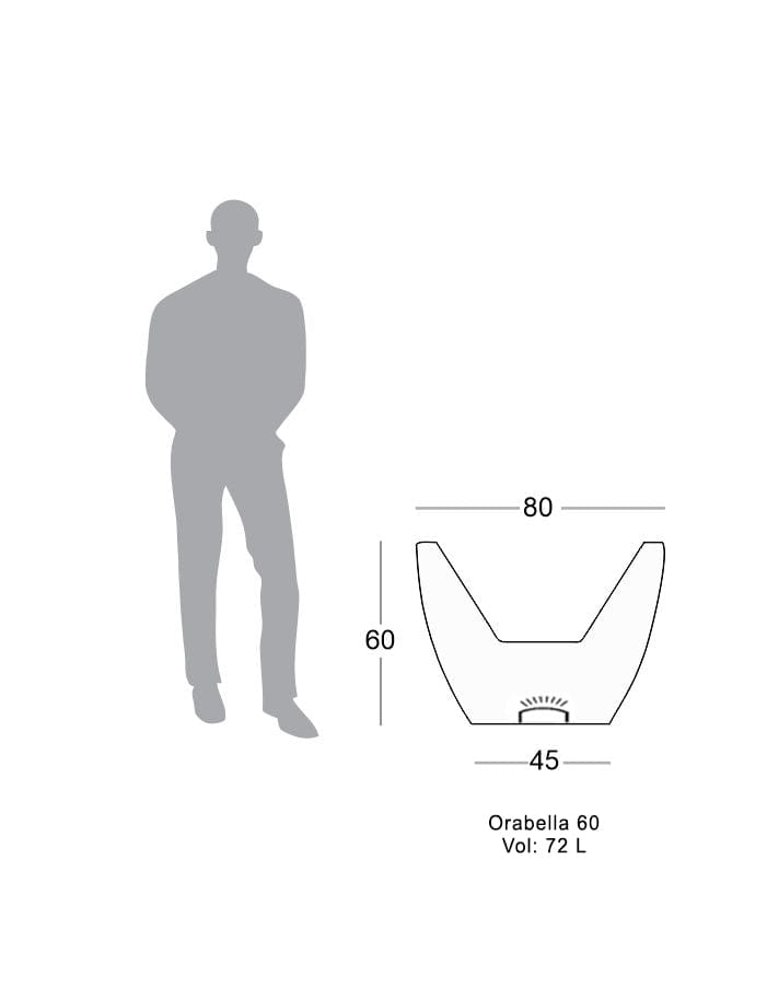 Sereno planters Orabella Large LED Planter