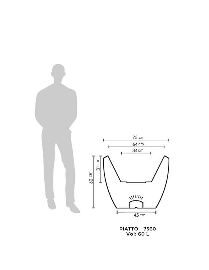 serenodelhi planters Piatto Large LED Planter