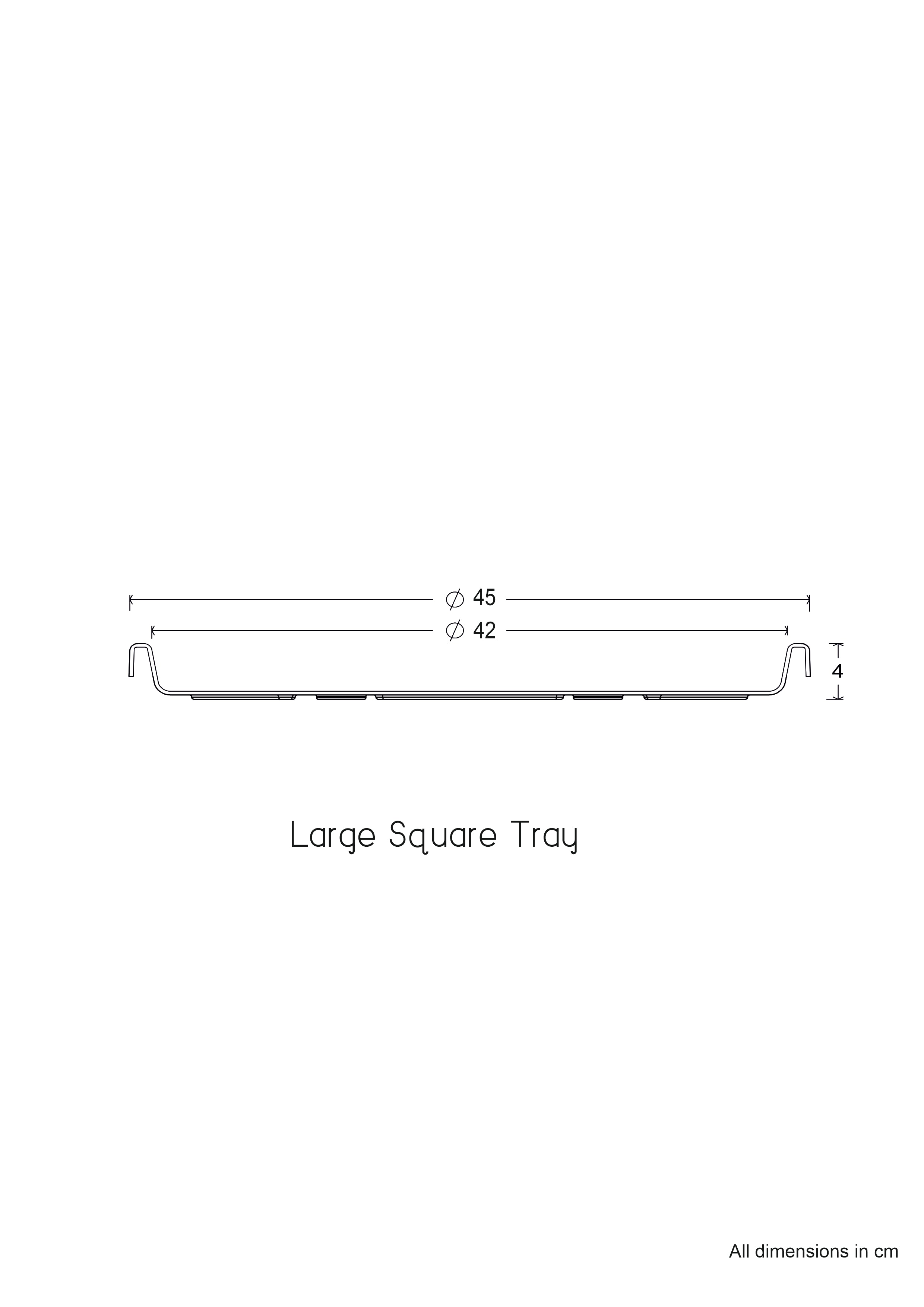 Square Bottom Tray