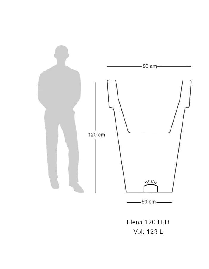 Sereno planters Elena LED Planter