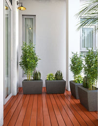 serenodelhi planters Medium / L60 X W35 X H40cm / Lava Black Linea Medium Planter