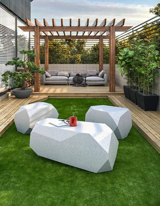 Sereno Stool L100 X W50 X H40CM / Exotic White Piero Seater