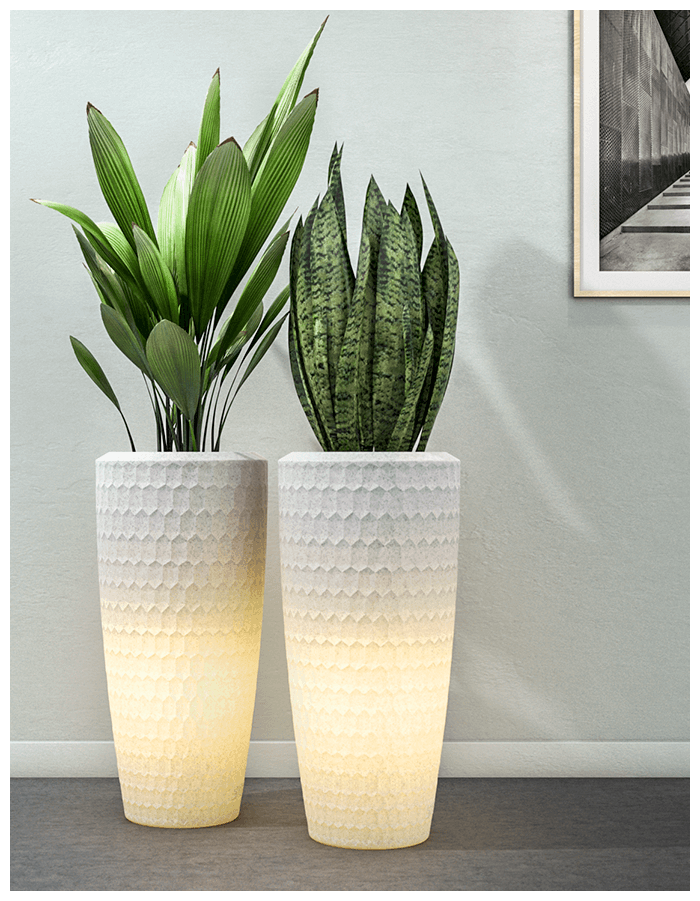 Chiara Large LED Planter Combo (Pack of 2)