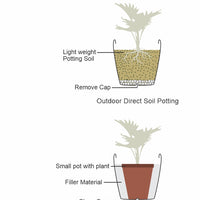 Piatto Medium Planter Combo (pack of 2)