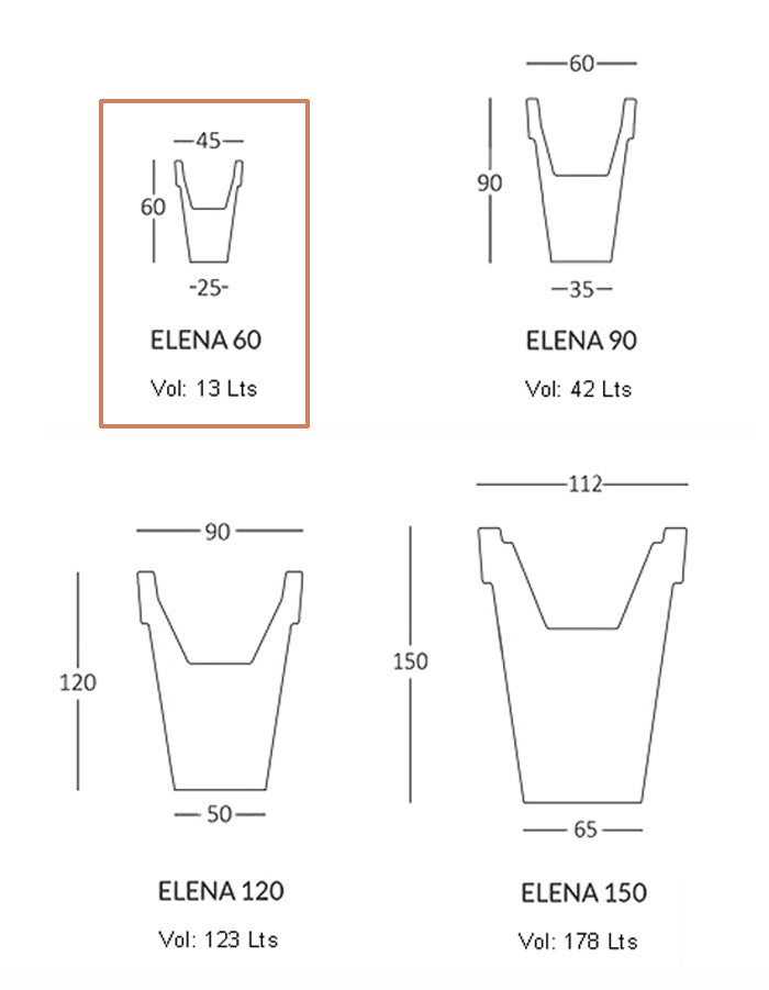 Elena Large LED Planter