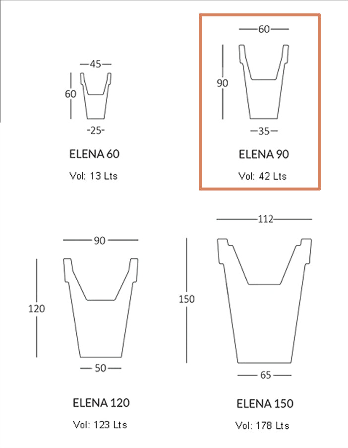 Elena Large LED Planter