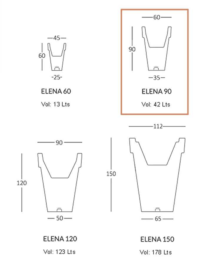 Elena Large LED Planter