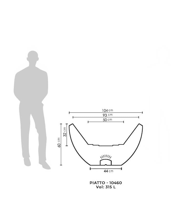 serenodelhi planters Piatto Large LED Planter