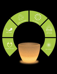 serenodelhi planters Piatto Large LED Planter