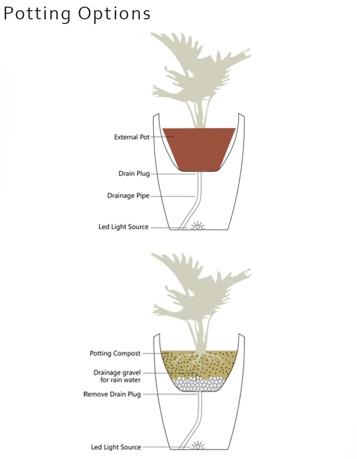 Chiara Large LED Planter